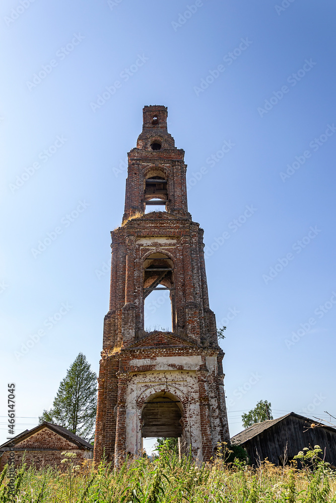 an old abandoned bell tower