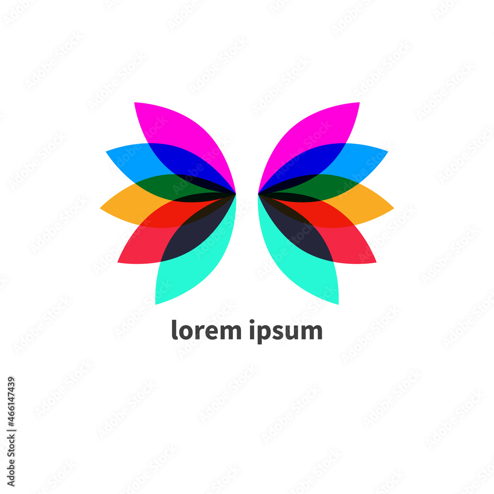 Butterfly abstract geometric logo