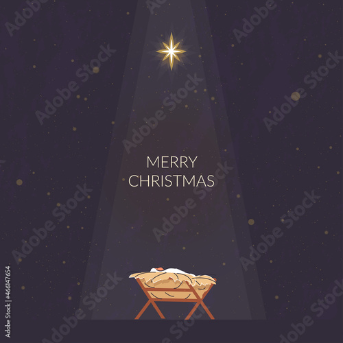 Leinwand Poster Bethlehem Star minimalistic background