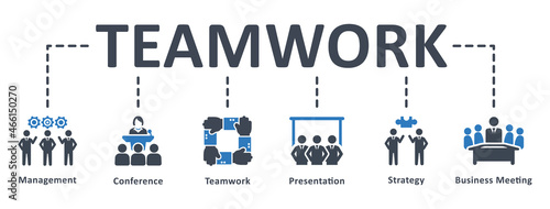 Teamwork icon - vector illustration . teamwork, team, group, infographic, template, presentation, concept, banner, pictogram, icon set, icons .