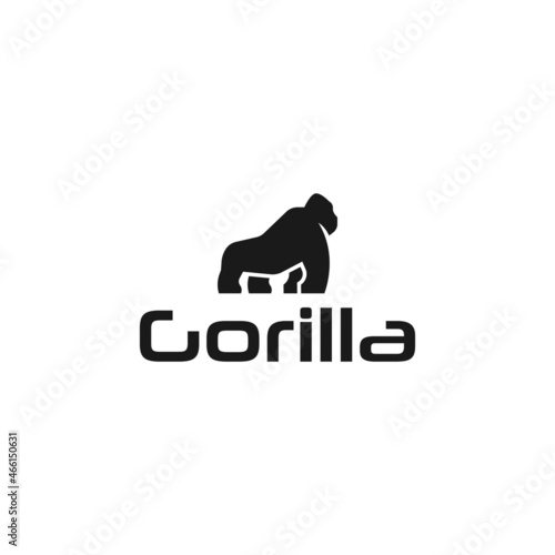 gorilla logo design vector. logo template