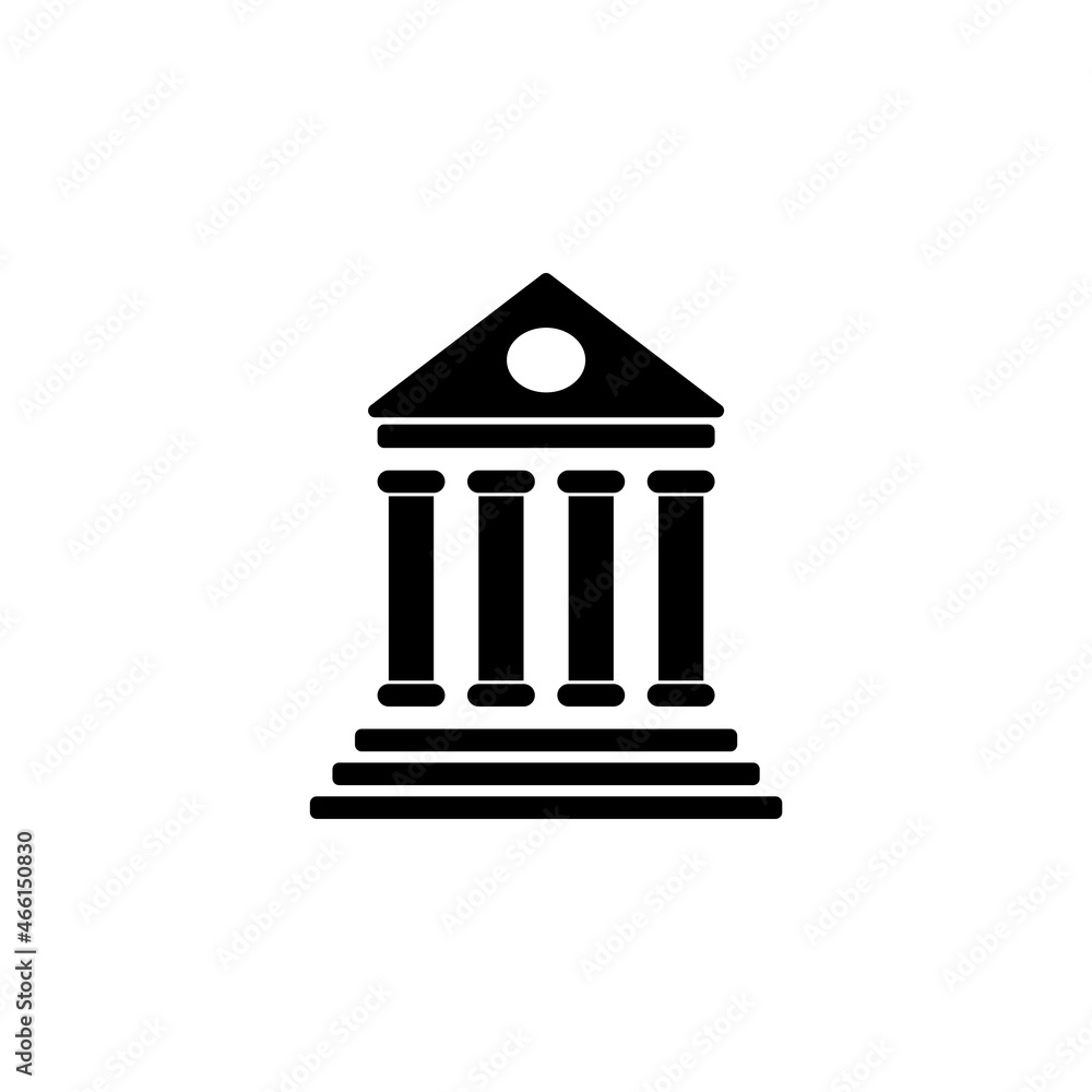 bank icon, banking vector, building illustration bank icon, banking vector, building illustration