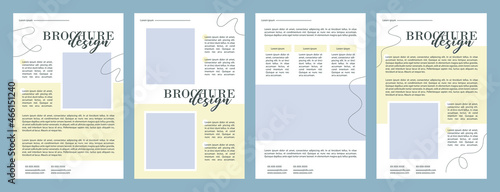 Vector template. Eight pages. Brochure template geometric pattern, smooth lines