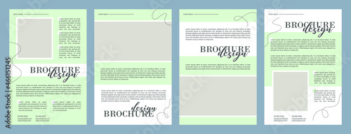 Vector template. Eight pages. Brochure template geometric pattern, smooth lines