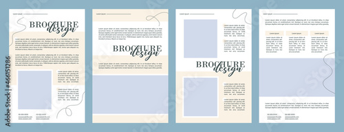 Vector template. Eight pages. Brochure template geometric pattern, smooth lines