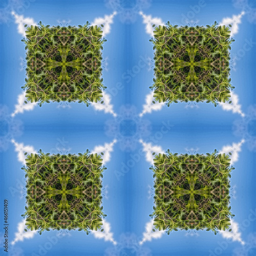 Seamless pattern, infinite texture, tile, square - Illustration - graphics. Surreal. Design elements