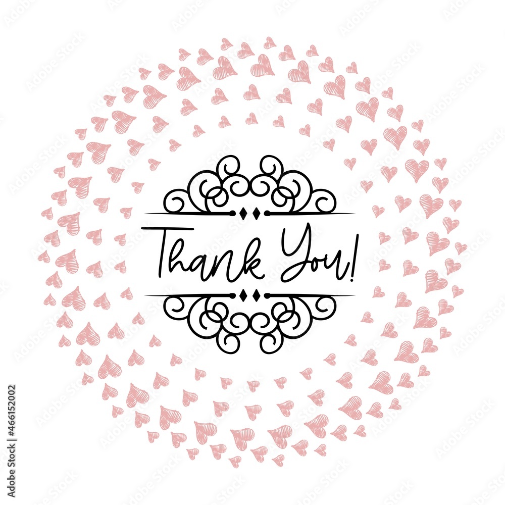 Thank You Card. Hand Written Lettering for Title, Heading, Photo Overlay, Wedding Invitation, Thank You Message Thank You Card. Hand Written Lettering for Title, Heading, Photo Overlay, Wedding Invitation, Thank You Message