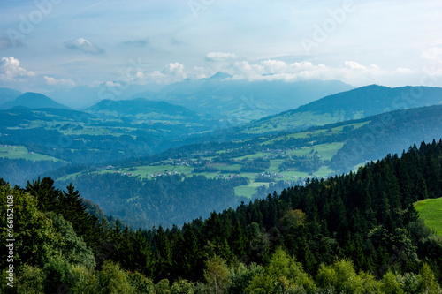 Alm in the foothills of the Alps in Vorarlberg, Austria