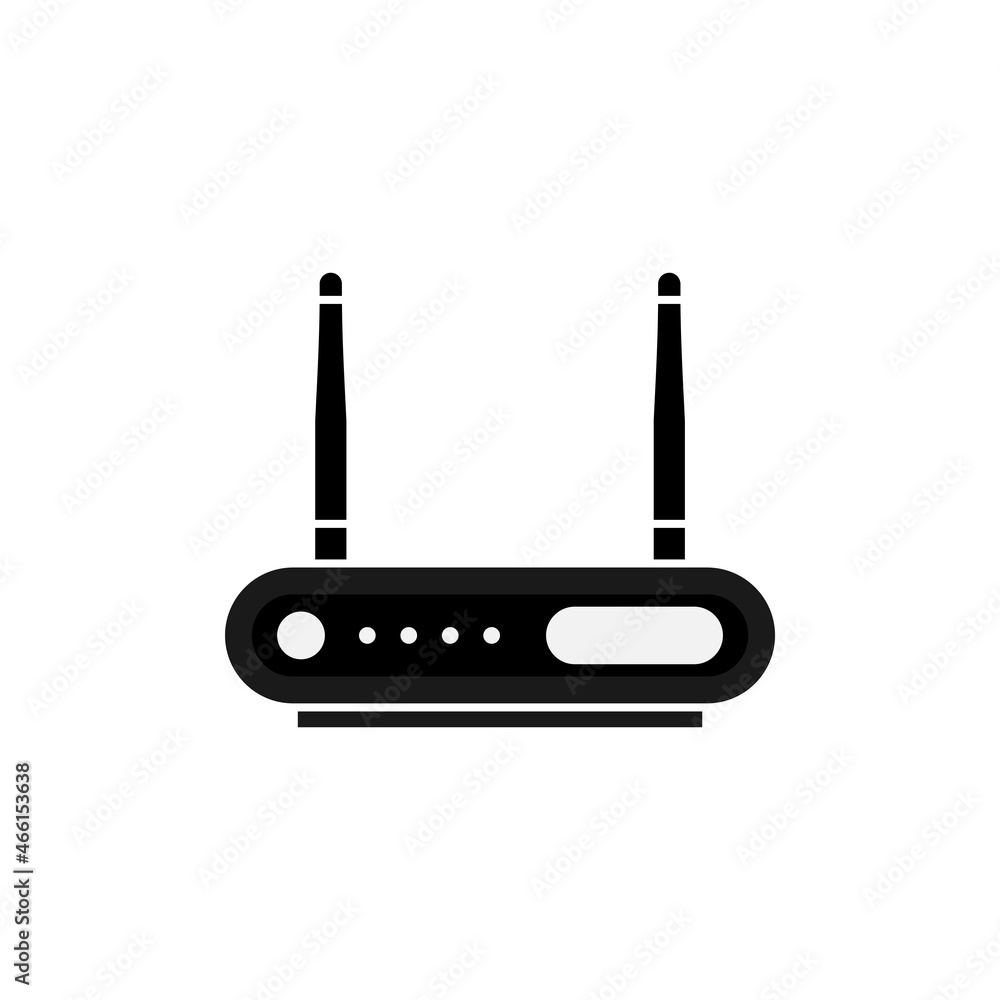 Router modem icon design template vector isolated illustration Router modem icon design template vector isolated illustration