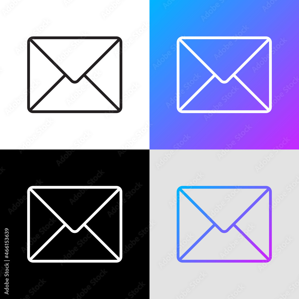Email symbol. Envelope thin line vector illustration. Email symbol. Envelope thin line vector illustration.
