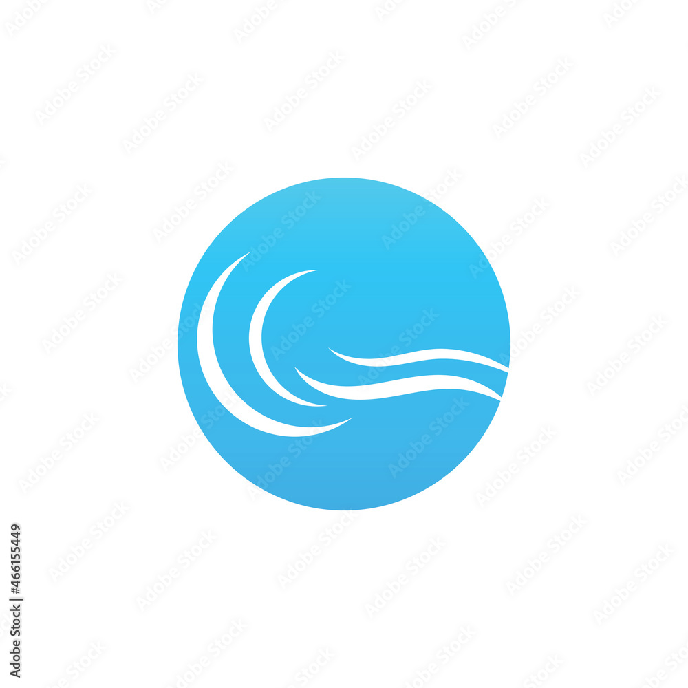 Water wave icon vector Water wave icon vector