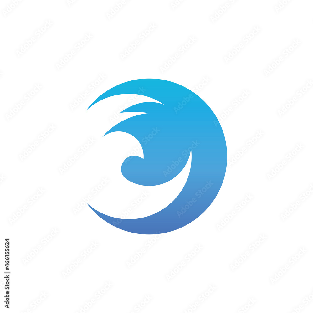 Naklejka premium Water wave icon vector