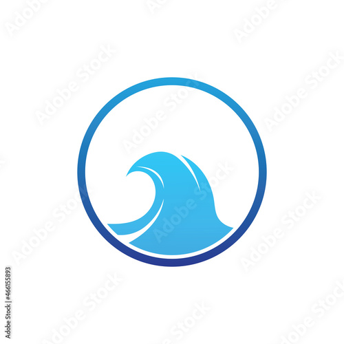 Water wave icon vector