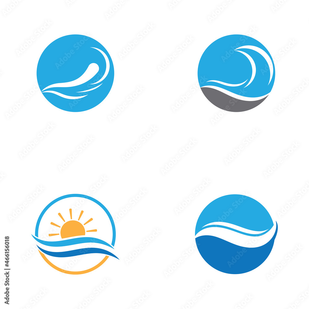 Naklejka premium Water wave icon vector