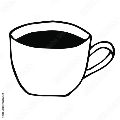 Coffee vector illustration, hand drawing doodle