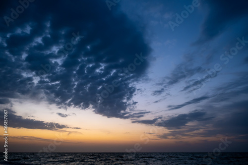 Fototapeta Naklejka Na Ścianę i Meble -  Seascape in early morning, sunrise over sea. Nature landscape.