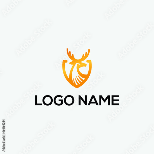 Minimal deer logo design