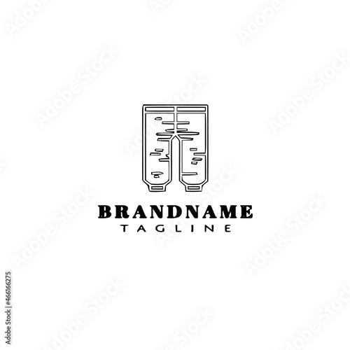 sweatpants logo cartoon icon vector illustration