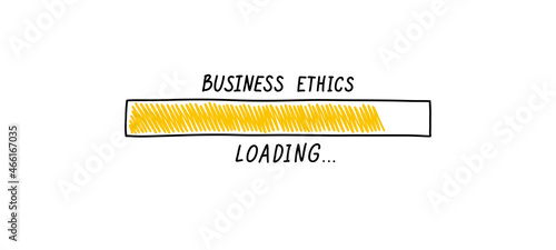 Business ethics loading bar.