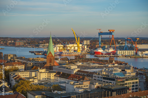 view of the city port Kiel