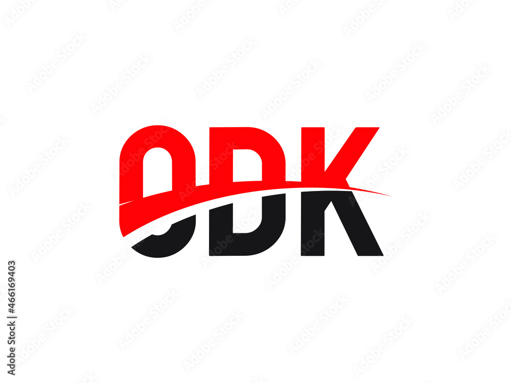 ODK Letter Initial Logo Design Vector Illustration