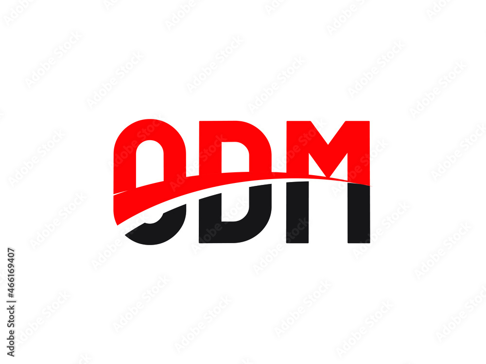 ODM Letter Initial Logo Design Vector Illustration ODM Letter Initial Logo Design Vector Illustration