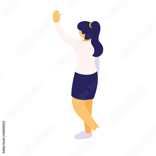 woman with ponytail icon