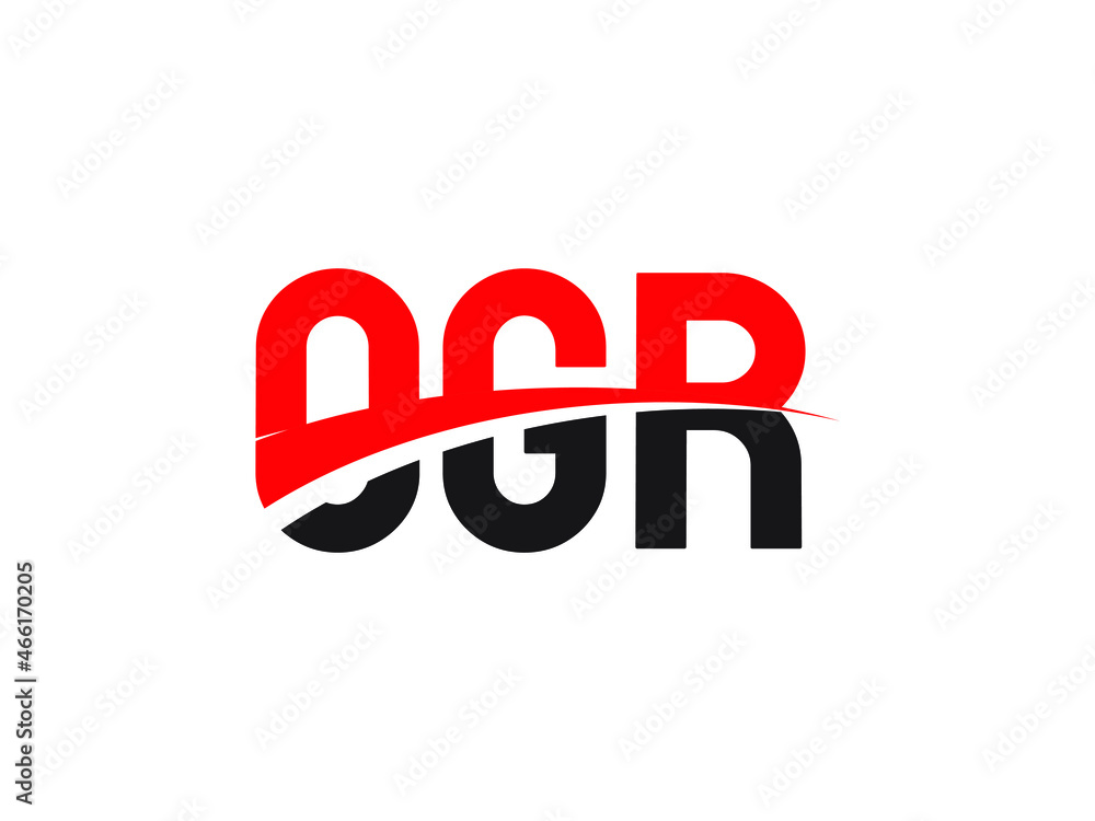 OGR Letter Initial Logo Design Vector Illustration - obrazy, fototapety, plakaty 