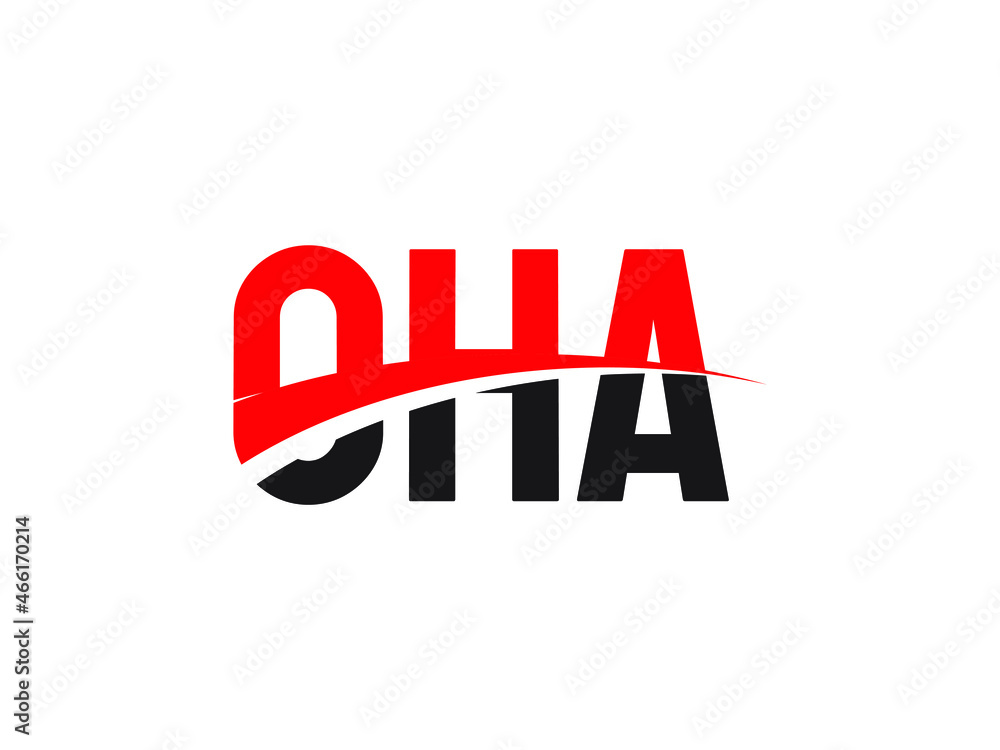 OHA Letter Initial Logo Design Vector Illustration