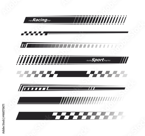 Fotografia, Obraz Sports stripes, car stickers black color