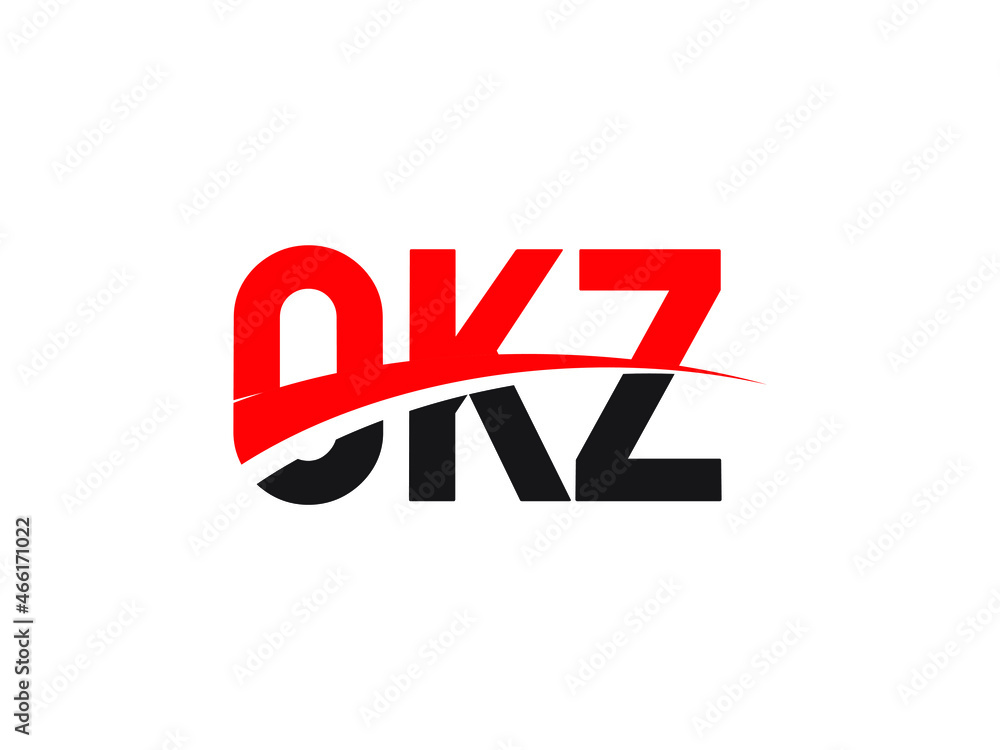 OKZ Letter Initial Logo Design Vector Illustration