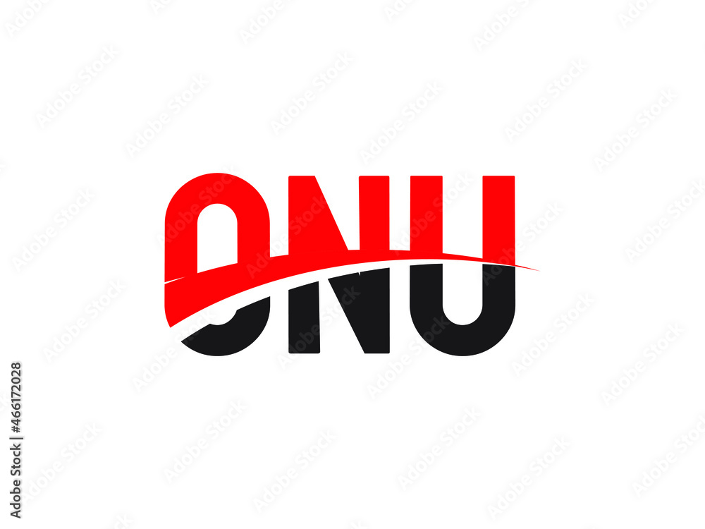 ONU Letter Initial Logo Design Vector Illustration
