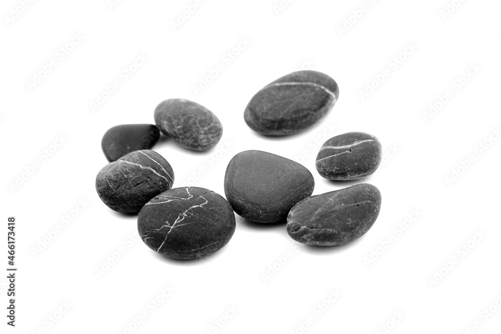 Smooth pebble stones isolated on white Smooth pebble stones isolated on white
