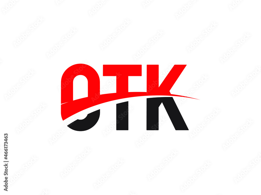 Fototapeta premium OTK Letter Initial Logo Design Vector Illustration