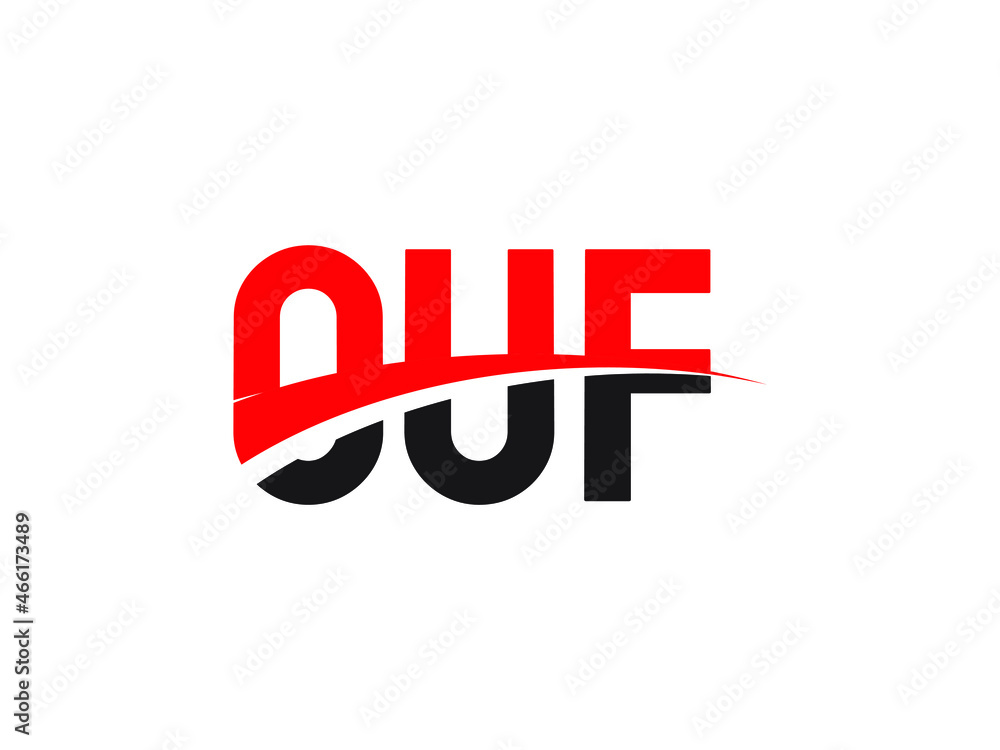 OUF Letter Initial Logo Design Vector Illustration OUF Letter Initial Logo Design Vector Illustration
