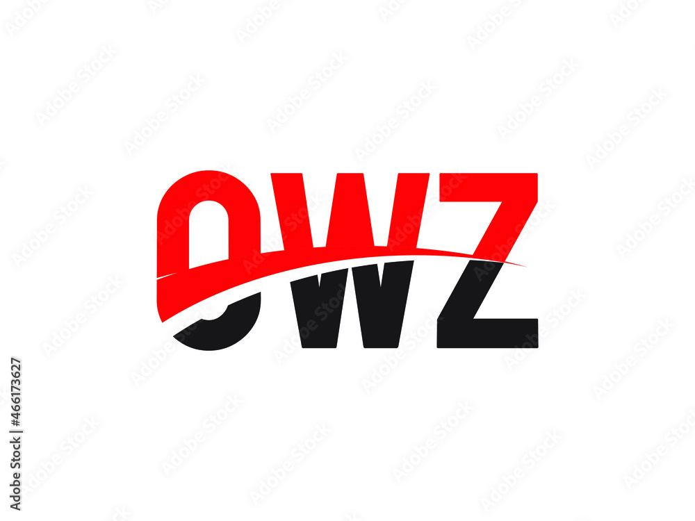 OWZ Letter Initial Logo Design Vector Illustration