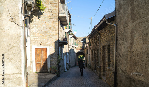 street of a village in the Langhe Piedmont