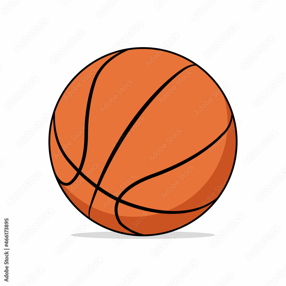 Basketball ball cartoon vector graphics