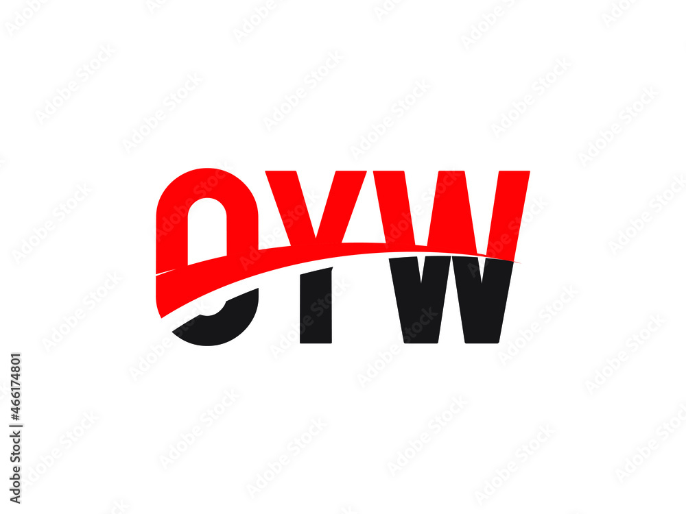 OYW Letter Initial Logo Design Vector Illustration
