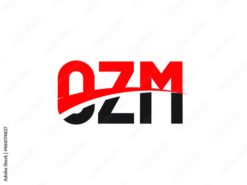 OZM Letter Initial Logo Design Vector Illustration