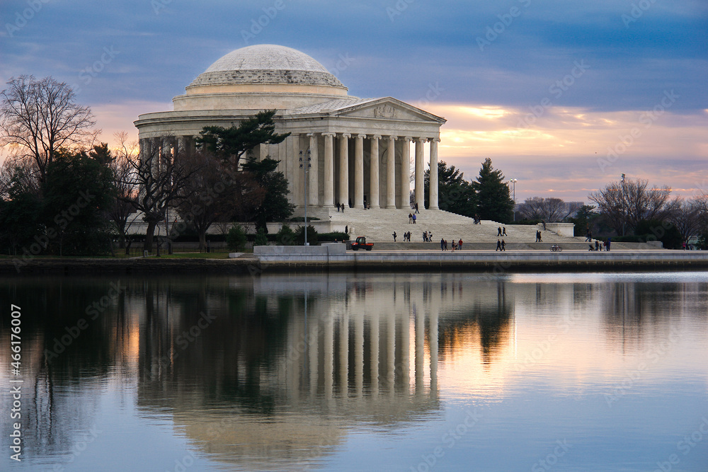 Jefferson Memorial in wintertime - Washington DC United States