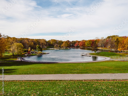 View of beaver lake in Autumn