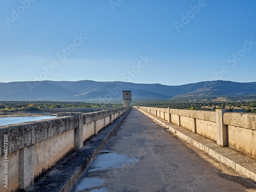 Photography of Riosequillo dam. A dam of Canal de Isabel II located in Buitrago del Lozoya, Guadarrama mountains. Madrid, Spain © Susana