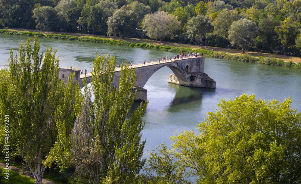avignon bridge over the river