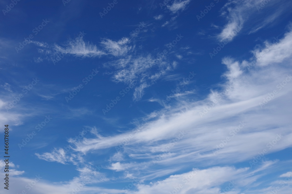 Blue sky with vivid cloud formations