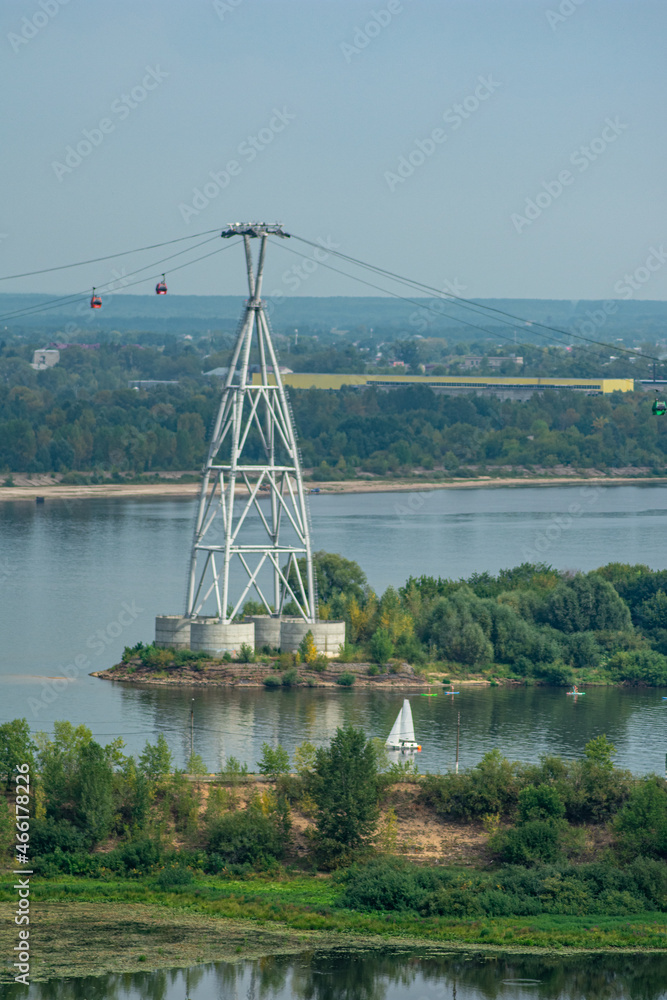 cable car across the Volga River