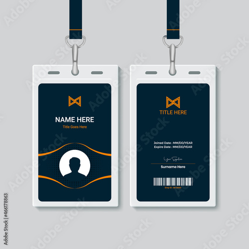 Minimalistic staff card for corporate usage 