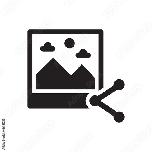 Image Share Icon - Photo Sharing Icon - Picture Network Icon