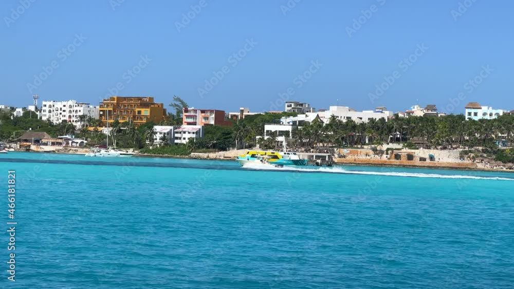 Cityscape of the coast of Isla Mujeres in Mexico Cityscape of the coast of Isla Mujeres in Mexico