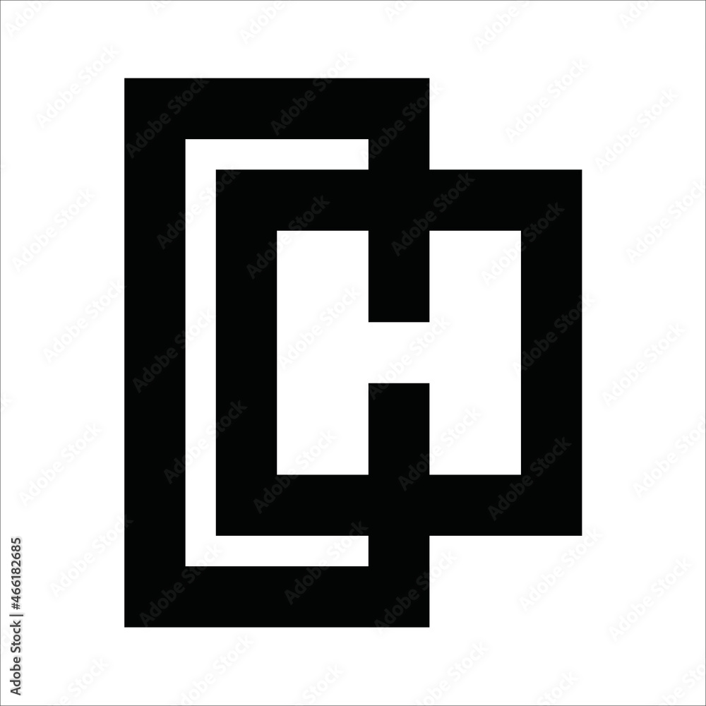 Obraz premium Simple icon symbol logo letter H. modern initial letter H logo design vector template 